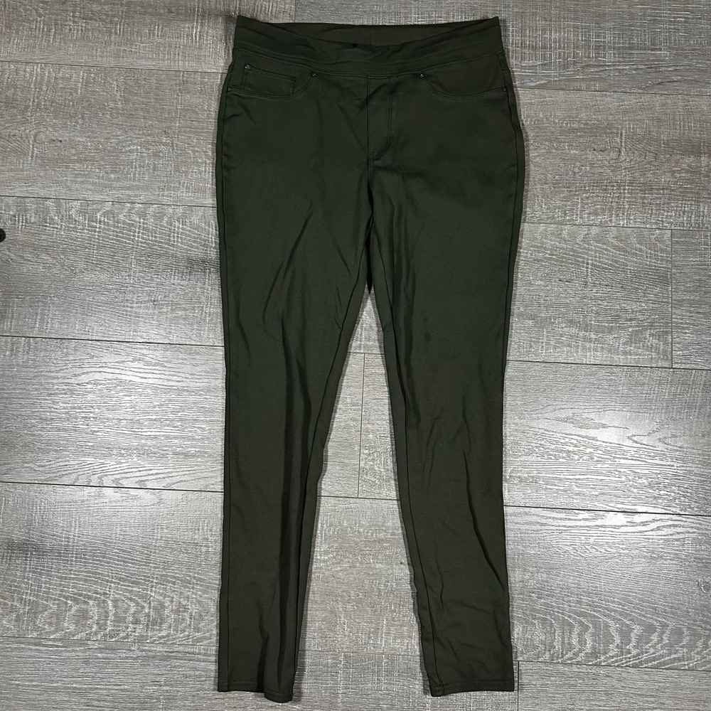 Seven7‎ Womens Olive Green Pull On Leggings Ponte Pants Size Medium Stretch Slim